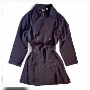 Chicos Black Class Trench Coat